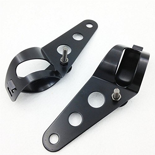 HTT- Side Mount Headlight Clamp Brackets For Motorcycle? 34-46mm Fork Tubes Universal