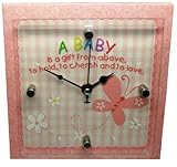 Timeless Sentiments Baby Girl Clock (Pink)