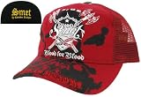 SMET Christian Audigier Ed Hardy Mens Womens Crest Unisex Trucker Hat Cap Red Black OSFA
