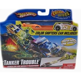 51zp6v9rDML. SL500 AA280  Hot Wheels Color Shifters Tanker Trouble Playset with Color Shifters Car