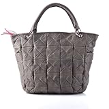 Sac port&eacute; &eacute;paule QUILTED Gris, sign&eacute; FEYNSINN - besace hobo en cuir