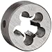 Union Butterfield 2010(NPT) Carbon Steel Round Threading Die, Uncoated (Bright) Finish, 1/8"-27 Thread Size