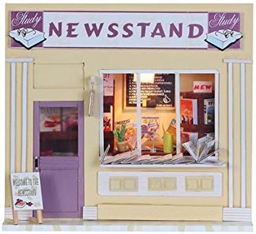 HANDMADE WOODEN DOLLHOUSE DOLLS HOUSE DIY EUROPEAN WOODEN BOOKS SHOP STYLE by Hongda