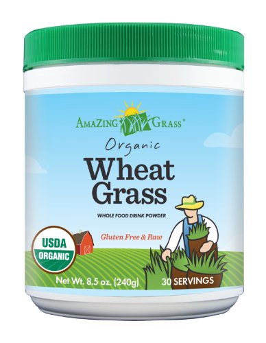 Amazing Grass Organic Wheat Grass Powder, 30 Servings, 8.5-Ounce Container