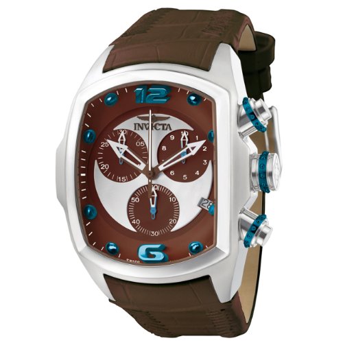 Invicta Men's 6094 Lupah Collection Revolution Chronograph Brown Leather Watch