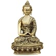 Buddha Figurine Brass Religious Statue from India