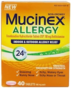 Mucinex Adult 24 Hour Allergy Tablets, 40 Count