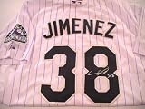 UBALDO JIMENEZ SIGNED AUTOGRAPHED JERSEY COLORADO ROCKIES W/COA