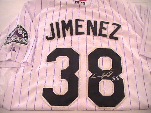UBALDO JIMENEZ SIGNED AUTOGRAPHED JERSEY COLORADO ROCKIES W/COA