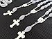 25 Pc Baptism Favors Mini Rosaries Frosted White with Silver Plated Accents/communion Favors Recuerditos De Bautismo/ Christening Favors/ Decenarios/ Decades/ Finger Rosaries