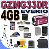 JVC Everio GZ-MG330R - Camcorder - widescreen - optical zoom: 35 x - HDD : 30 GB - flash card - ruby red