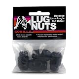 Gorilla Automotive 91147BCB Acorn Bulge Black Chrome Lug Nuts (14mm x 1.50 Thread Size)