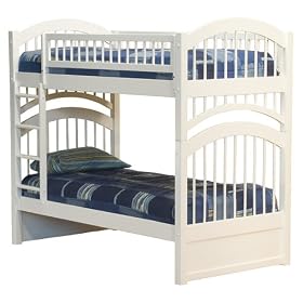 Windsor Twin/Twin Bunk Bed - White by atlantic furniture