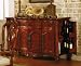 Server Sideboard with Carved Details in Cherry Finish