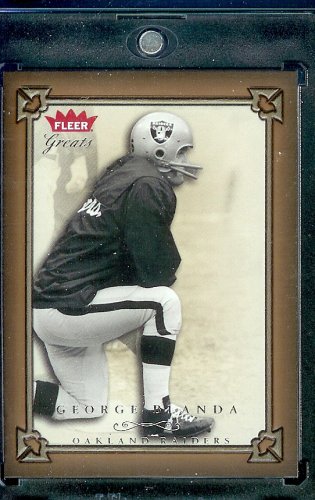 2004 Fleer Greats of the Game Football Card # 48 George Blanda Oakland Raiders -Mint Condition - Shipped In Protective Screwdown Case!