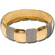 Gold and Rodium Plated Bangle Bracelets Costume Jewelry in Indian-Style 2.3 inches