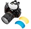 Diffuseur Flash Pop-up en trois couleurs pour appareils photo SDLR Nikon D2, D2x, D3, D3x, D40, D60, D70s, D80, D90, D200, D300, D700, D5000, D3000, Canon 30D 40D, 50D, 7D, 5D, 1D, 400D , 450D, 500D, 550D, 1000D, SX1, SX10, SX20 IS, Olympus E3, E10, E20, E30, E410, E420, E450, E510, E520, E620, E-P1, P2 E-, Pentax K200D, K100D,K20D, K10D, Panasoic Lumix DMC-L10, G1, GF1, GH1, Fuji, Sony Alpha Sigma (blanc, bleu, orange)