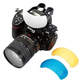 3 Colour Pop-up Flash Diffuser for Nikon D2x,D3,D90,D300,D700,D7000,D5100,D5000,D3100,D3000,Canon 40D,50D,60D,7D,5D,1D,500D,550D,600D,1000D,1100D,SX1,SX30,Olympus E3,E5,E30,E420,E450,E520,E620,E-P1,E-P2,E-PL1,Pentax ,K-r,K-x,K7,K5,Panasoic Lumix DMC-FZ45,FZ100,G2,G10,GH1,GH2,Fuji FinePix S4000,S3200,S2950,HS20.HS10,Sony Alpha A580,A390,A290,A350,A230,A33,A35,A55 Sigma Cameras DSLR (white,blue,orange)