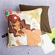 Onitiva - [Candy Girl] Cotton Decorative Pillow Cushion / Floor Cushion (19.7 by 19.7 inches)