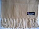 100% Cashmere Wool Super Soft Feel Scarf / Muffler - Beige ( FREE SHIPPING ! )