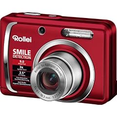 Rollei Compactline 90 Digitalkamera (9 Megapixel, 3-fach opt. Zoom, 6,4 cm (2,5 Zoll) Display) rot inkl. Tasche