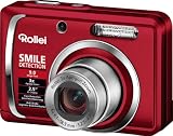 Rollei Compactline 90 Digitalkamera (9 Megapixel, 3-fach opt. Zoom, 6,4 cm (2,5 Zoll) Display) rot inkl. Tasche