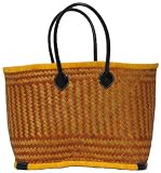 Natural Straw / Beach / Shopper / Tote Bag Large Yellow 21