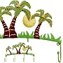 Wall Hook Rack - Palm Tree (S497) by Regal Gift
