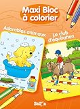 Double bloc à colorier adorables animaux / le club d'équitation Image du produit