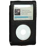 Leather Case for Apple iPod Video/Classic Genuine Leather Case with belt clip + Car Charger and Home AC Travel Charger