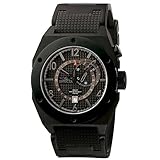 Invicta Men's 5840 Force Collection GMT Black Ion-Plated and Black Rubber Watch
