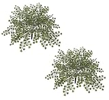 TWO 24" Artificial Maiden Hair Fern Plants Greenery Bushes_Dark Green