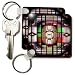 Jos Fauxtographee Abstract - A Lamp Shade with Neon Colors, Black Bars and Lots of Depth - Key Chains