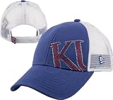 Kansas Jayhawks Women's New Era Jersey Shimmer Adjustable Trucker Mesh Strapback Hat