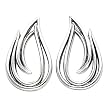 14K White Gold Freeform Earring