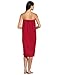 DII Spa Towel for Women, Adjustable Shower Wrap with Self-Fastening Closure, Small/Medium, 55.5x32.5, Ruby