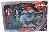 Power Rangers Operation Over-Drive Mega Vehicle and Action Figure Set with Metallic Red Ranger, Metallic Black Ranger, and Evil Space Alien Figure & Red & Black Cycles
