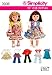 Simplicity Sewing Pattern 3936 Doll Clothes, One Size