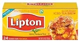 Lipton Tea Bags, Family Size, 24 Count Boxes (Pack of 12)