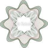 Wallmonkeys Peel and Stick Wall Decals - Vector Pattern Rosette Guilloche for Document Decoration - Removable Graphic