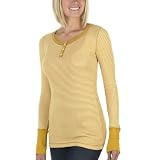 Juniors Mossimo Supply Co. Splitneck Pullover Henley - Roxy Gold / Bone&nbsp;