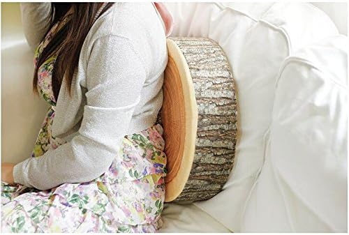 1Pc New Stump Shaped Decorative Pillows Cute Round Woods Grain Soft Plush Chair Seat Cushion Pillow Home Car