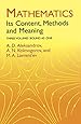 Mathematics: Its Content, Methods and Meaning (Dover Books on Mathematics)