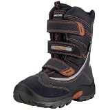 Geox J Snow, Unisex - Kinder Stiefel, blau, (navy/orange C0659)