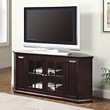 60-Inch Corner TV Stand in Rich Cherry Finish by Coaster
