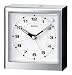 Seiko Bedside Alarm Clock Silver-Tone Metallic Case #QHE040KLH