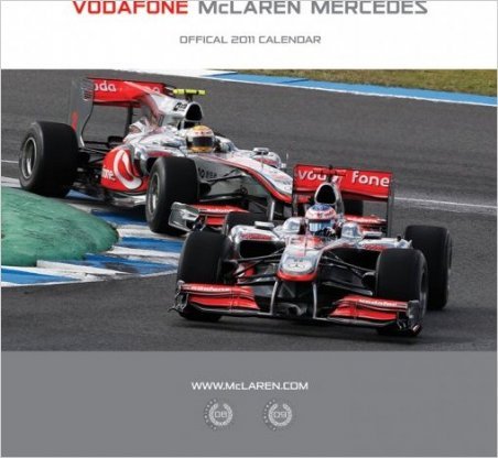 Sport 2011 Square Calendar 30x30cm Formula One Superstars McLaren Mercedes Jenson Button and Lewis Hamilton Stunning Car Racing Photography