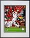 Troy Glaus 2008 Batting Action Double Matted 8 x 10 Photograph In Black Anodized Aluminum Frame