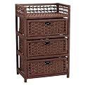 Whitney Paper Rope 3 Drawer Chest Stained