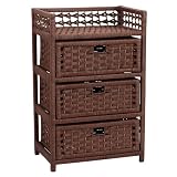 Whitney Paper Rope 3 Drawer Chest Stained